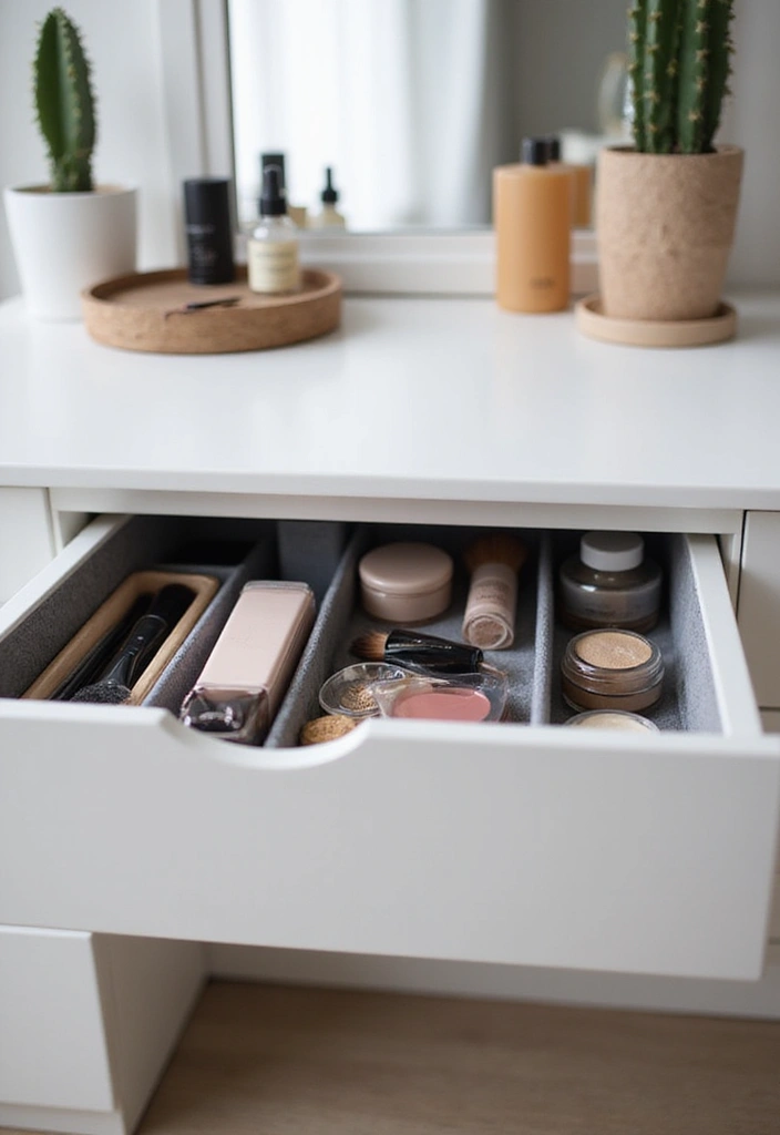 25 Dressing Table with Storage Ideas That Look Elegant 2 25 Dressing Table with Storage Ideas That Look Elegant - 2. Under-Desk Drawers