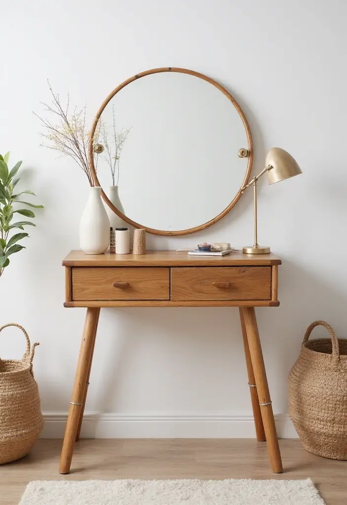 25 Dressing Table with Storage Ideas That Look Elegant 20 25 Dressing Table with Storage Ideas That Look Elegant - 20. Elegant Bamboo Dressing Table
