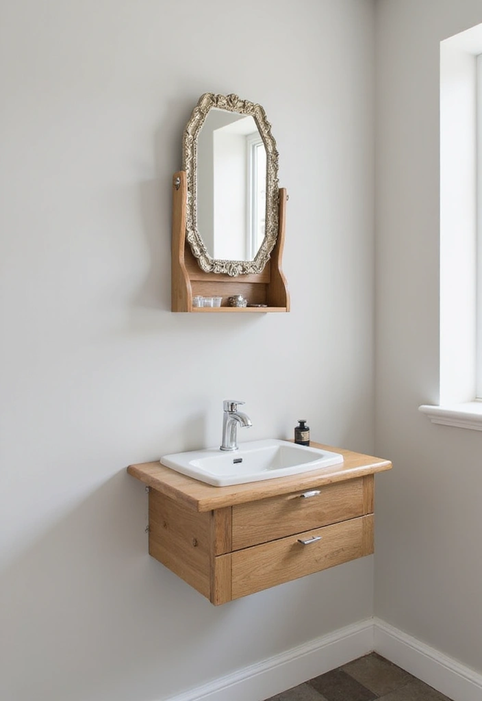 25 Dressing Table with Storage Ideas That Look Elegant 4 25 Dressing Table with Storage Ideas That Look Elegant - 4. Wall-Mounted Vanity with Fold-Down Table