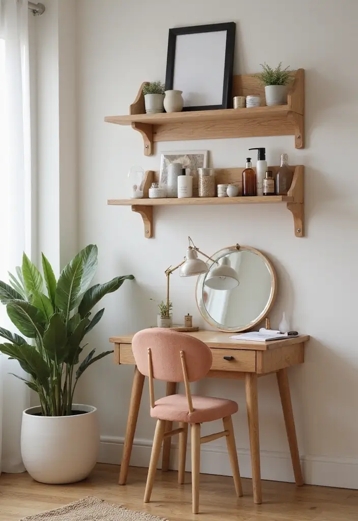 25 Dressing Table with Storage Ideas That Look Elegant 7 25 Dressing Table with Storage Ideas That Look Elegant - 7. Compact Corner Dressing Table