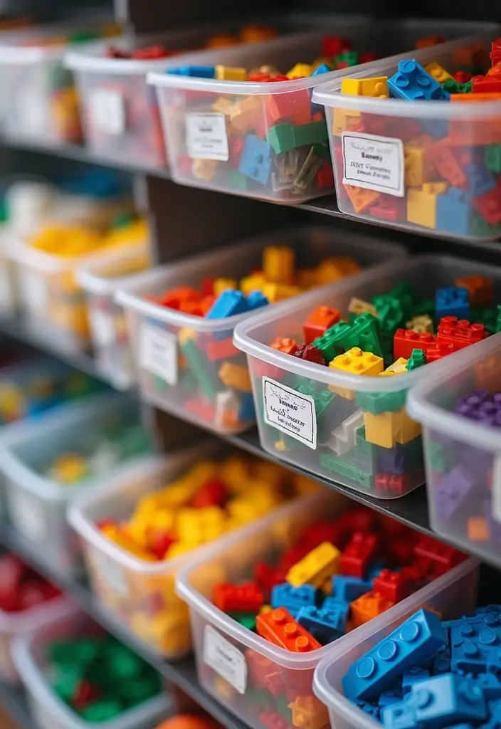 25 Lego Storage Ideas Parents Will Thank You For - 1. Transparent Bins: Visibility and Style