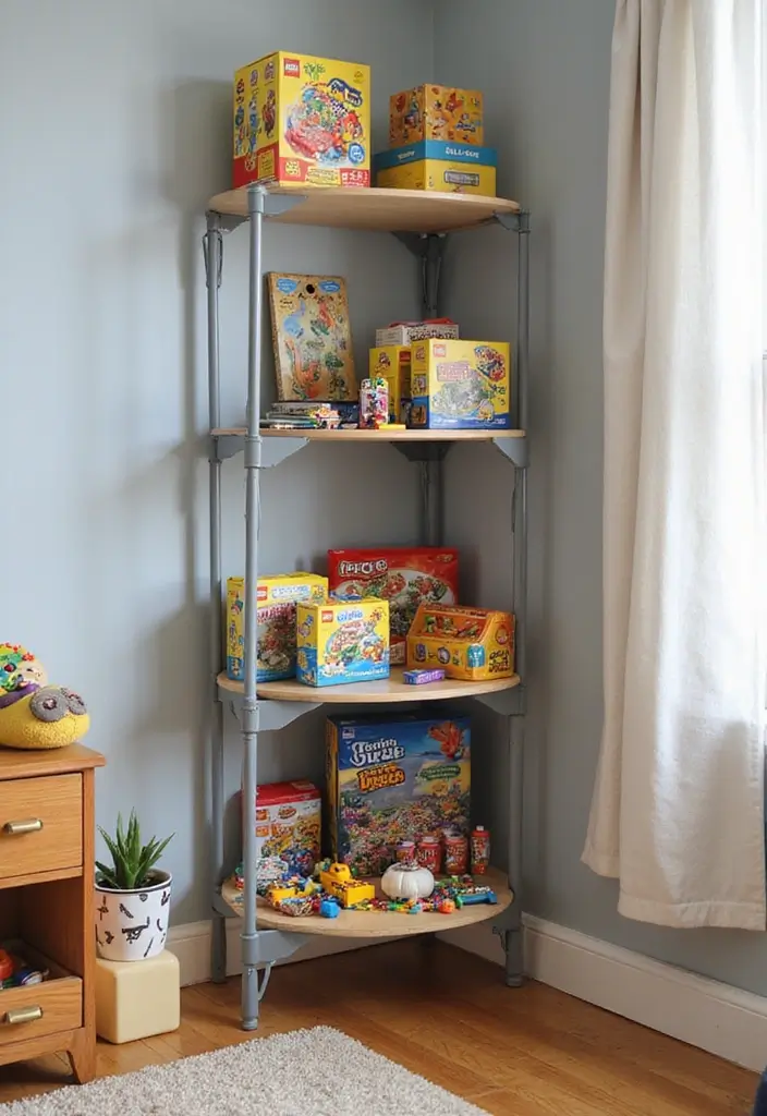 25 Lego Storage Ideas Parents Will Thank You For - 23. Corner Shelving: Utilize Every Nook