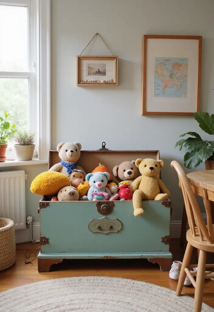 25 Playroom Storage Ideas to Keep Toys Organized - 16. Toy Chests for a Classic Touch