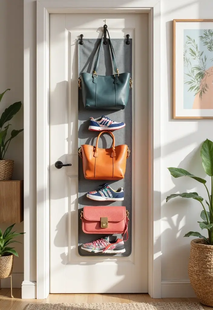 25 Purse Storage Ideas Every Fashion Lover Needs - 3. Over-the-Door Organizers