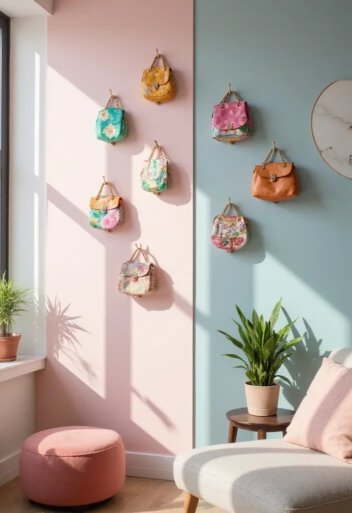 25 Purse Storage Ideas Every Fashion Lover Needs - 4. DIY Purse Hooks
