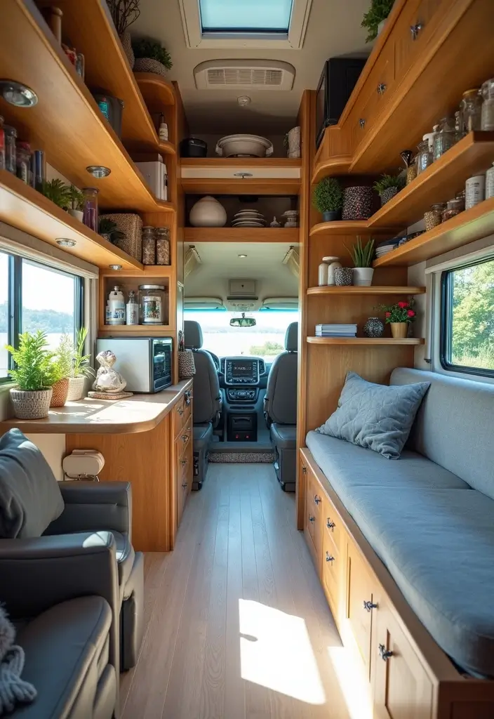 25 RV Storage Ideas That Make Traveling Easier - 1. Vertical Space Utilization