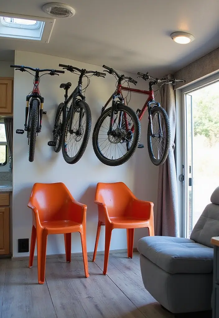 25 RV Storage Ideas That Make Traveling Easier - 10. Wall-Mounted Hooks for Gear