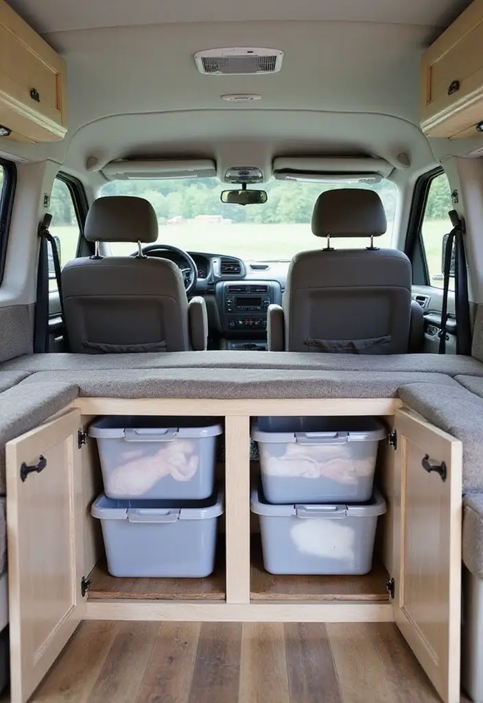 25 RV Storage Ideas That Make Traveling Easier - 12. Utilize Storage Under Seats