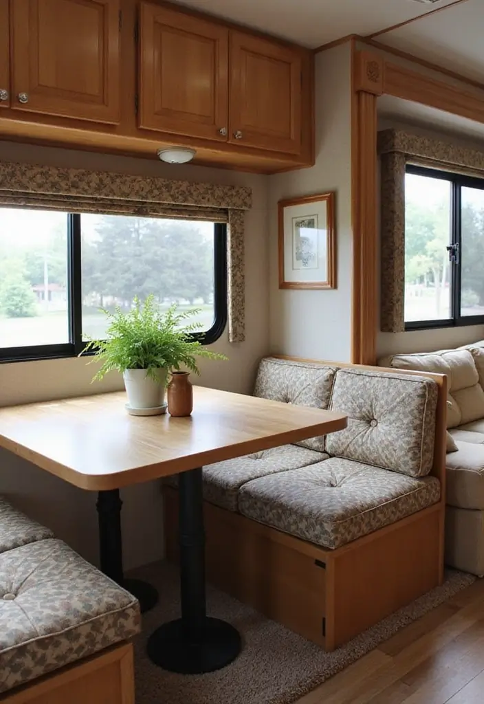 25 RV Storage Ideas That Make Traveling Easier - 14. Compact Dining Sets