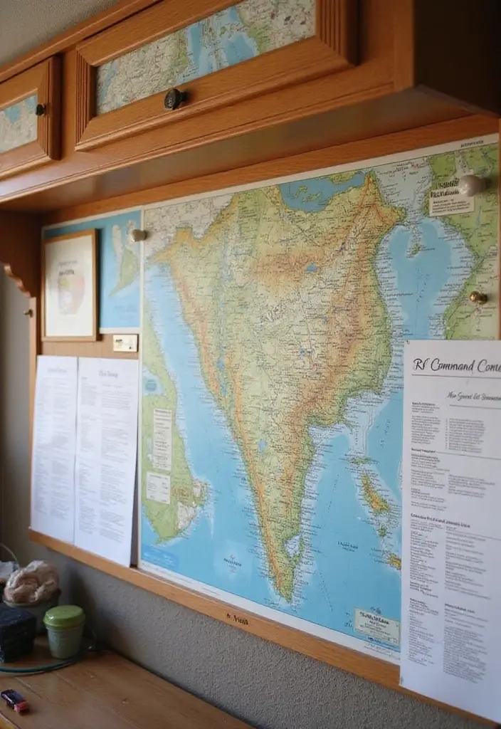 25 RV Storage Ideas That Make Traveling Easier - 20. Create a Command Center