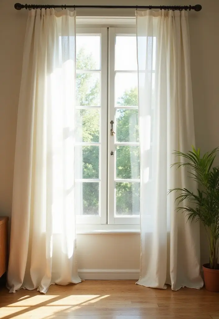 25 Small Bedroom Organization Ideas That Feel Spacious - 11. Light and Airy Curtains