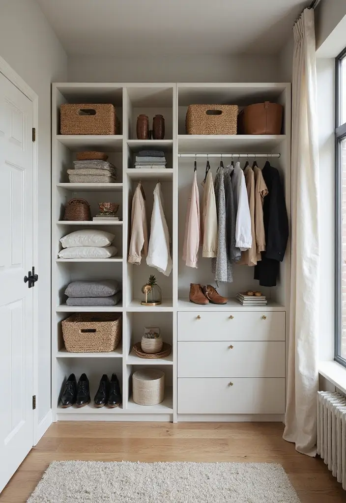 25 Small Room Clothes Storage Ideas That Fit Anywhere - 10. Cube Storage Units