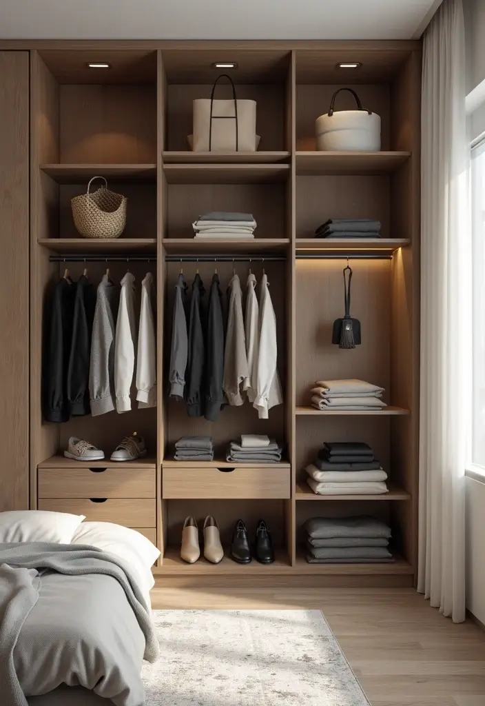25 Small Room Clothes Storage Ideas That Fit Anywhere - 12. Compact Wardrobe Systems