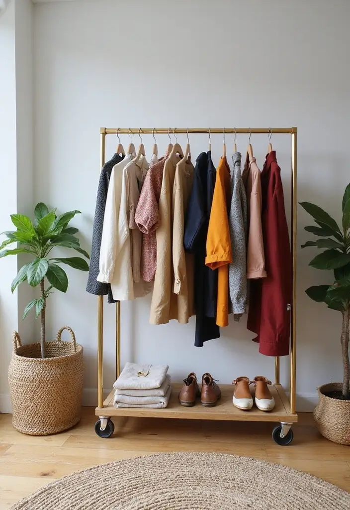 25 Small Room Clothes Storage Ideas That Fit Anywhere - 24. Rolling Carts