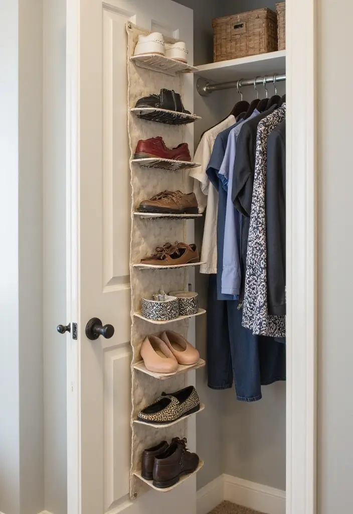 25 Small Room Clothes Storage Ideas That Fit Anywhere - 4. Closet Door Organizers