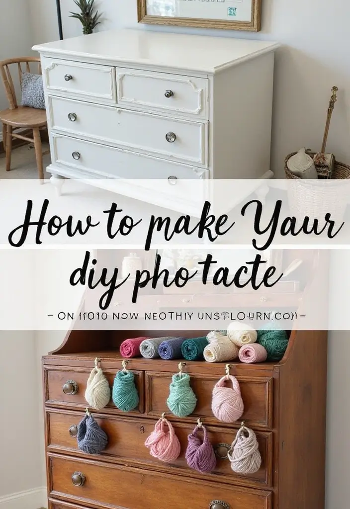 25 Yarn Storage Ideas for Craft Lovers - 15. Repurposed Furniture
