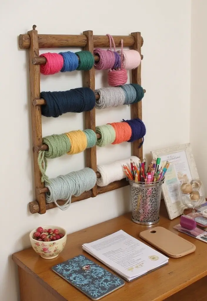 25 Yarn Storage Ideas for Craft Lovers - 3. Hanging Yarn Dispensers