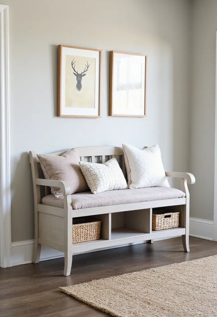 27 Entryway Bench Storage Ideas That Save Space 18 27 Entryway Bench Storage Ideas That Save Space - 18. Storage Bench with Backrest