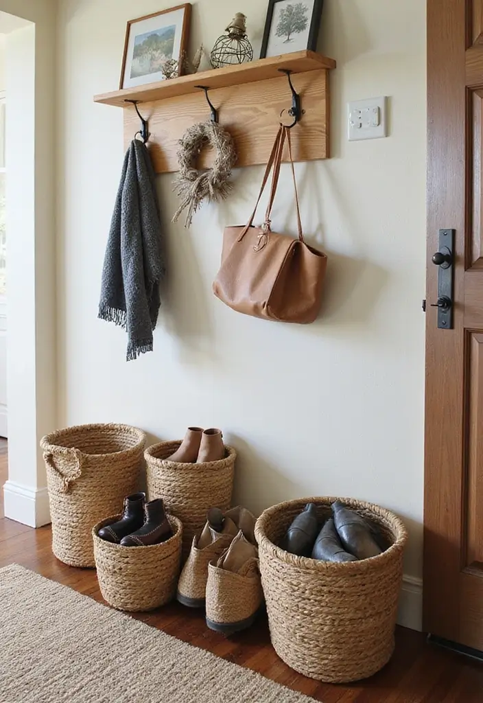 27 Entryway Shoe Storage Ideas That Save Space 16 27 Entryway Shoe Storage Ideas That Save Space - 16. Organizer Baskets