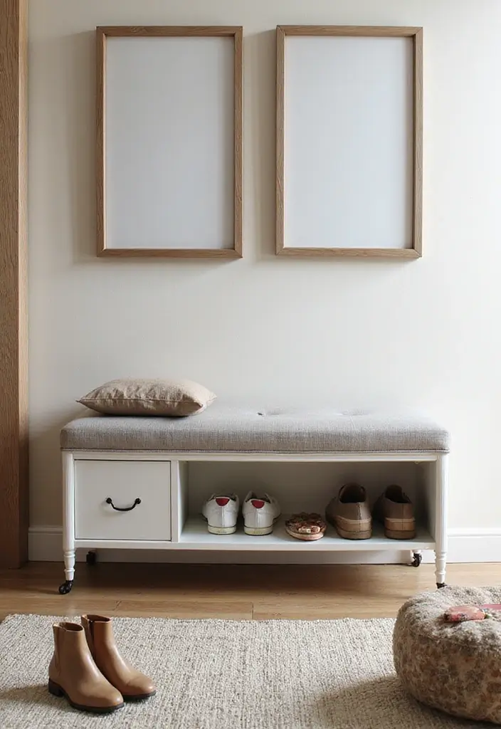 27 Entryway Shoe Storage Ideas That Save Space 19 27 Entryway Shoe Storage Ideas That Save Space - 19. Modern Bench with Storage