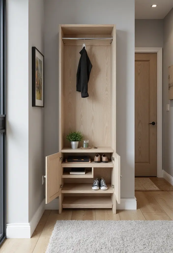 27 Entryway Shoe Storage Ideas That Save Space 8 27 Entryway Shoe Storage Ideas That Save Space - 8. Slimline Shoe Cabinet