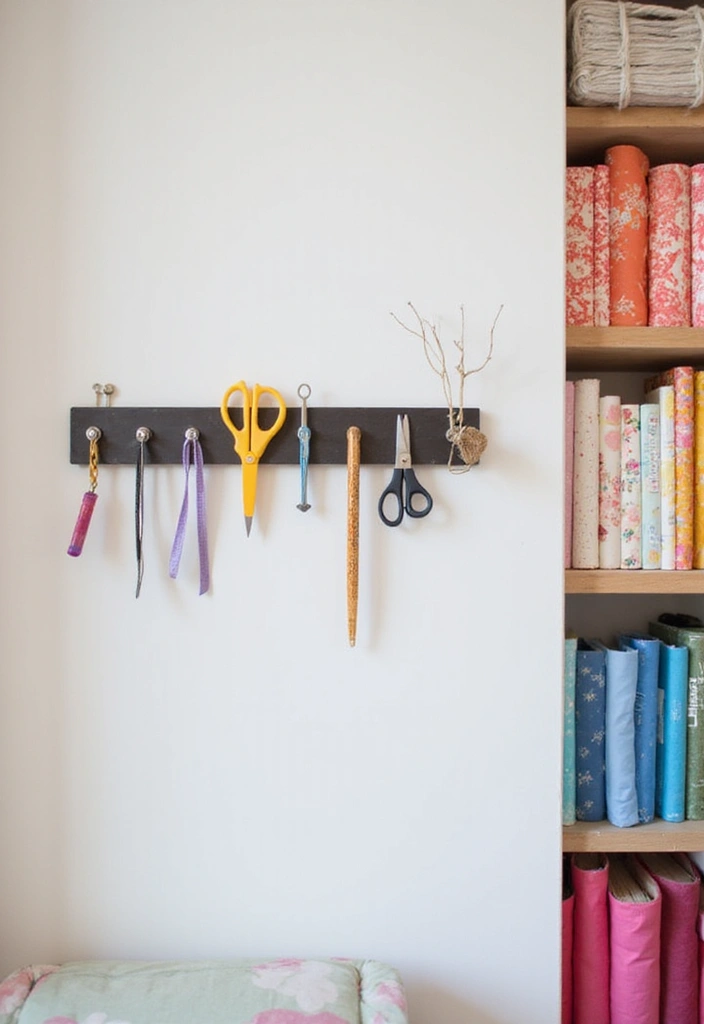 27 Fabric Storage Ideas for Sewing and Crafts 15 27 Fabric Storage Ideas for Sewing and Crafts - 15. Magnetic Strips for Small Tools