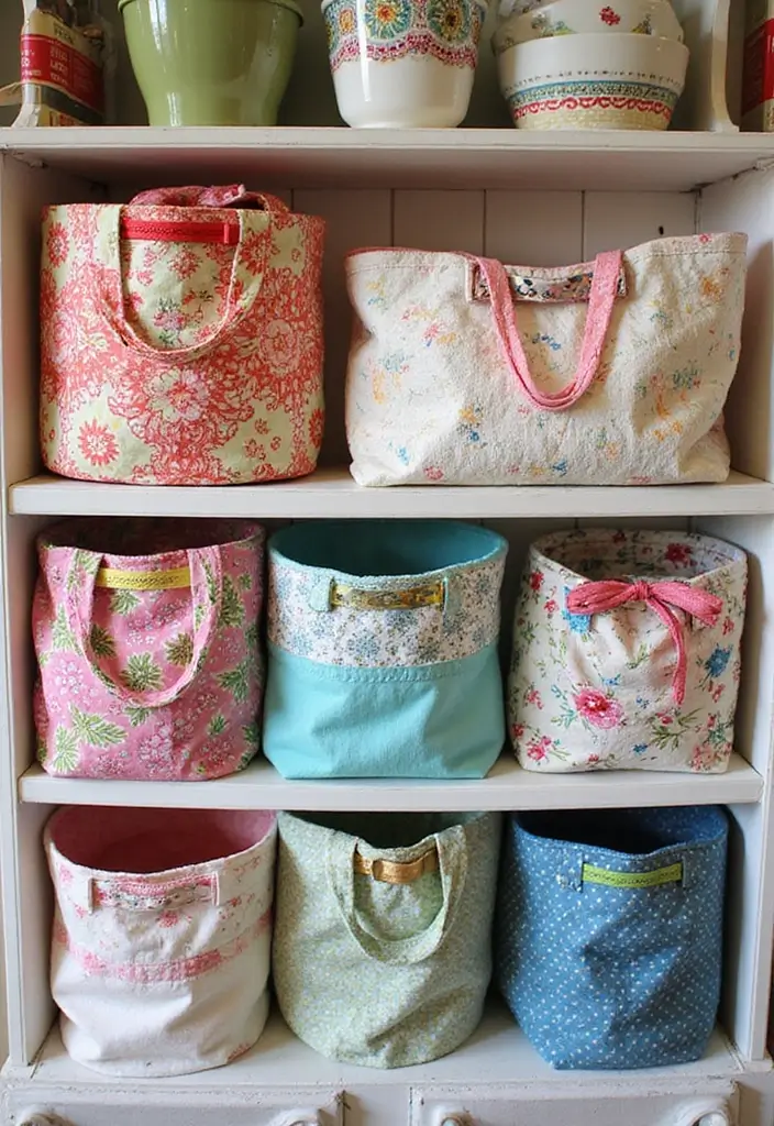 27 Fabric Storage Ideas for Sewing and Crafts 18 27 Fabric Storage Ideas for Sewing and Crafts - 18. Quilted Fabric Bags