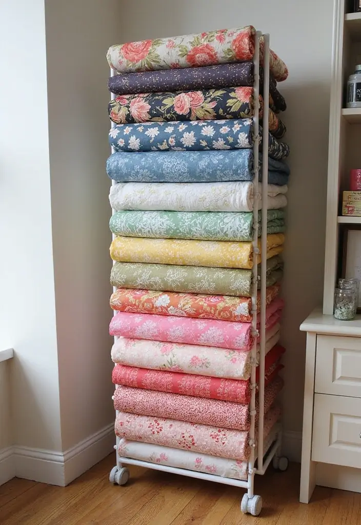 27 Fabric Storage Ideas for Sewing and Crafts 25 27 Fabric Storage Ideas for Sewing and Crafts - 25. Vertical Fabric Organizers