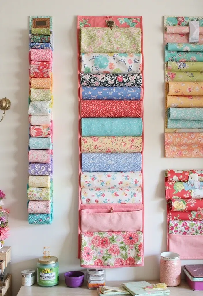 27 Fabric Storage Ideas for Sewing and Crafts 3 27 Fabric Storage Ideas for Sewing and Crafts - 3. Hanging Fabric Organizers