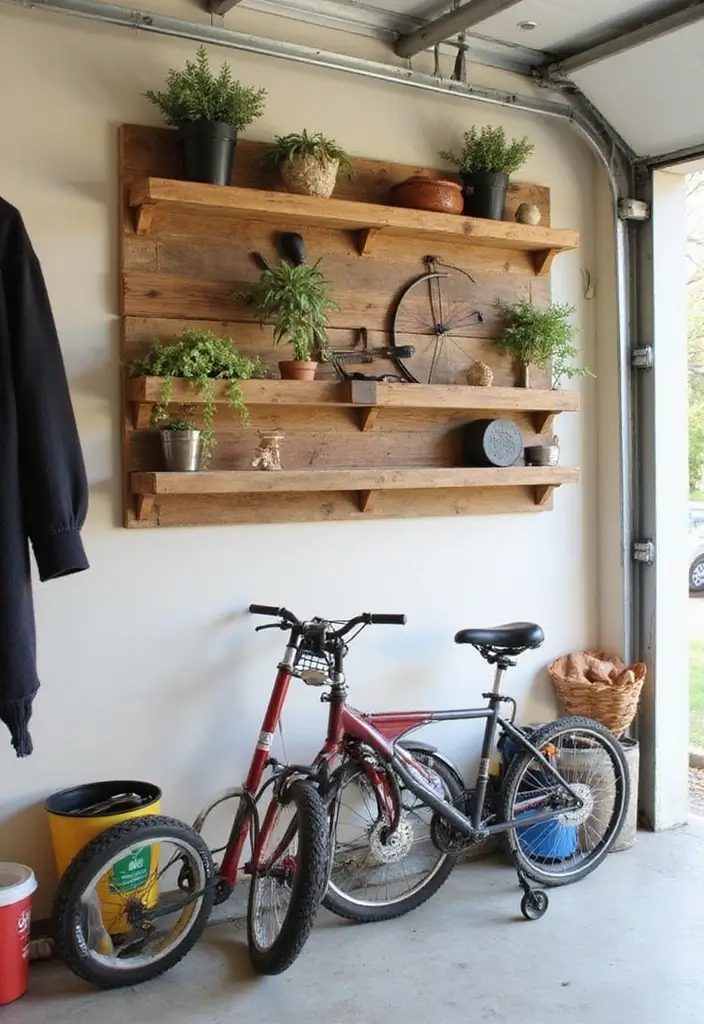 27 Garage Storage Ideas for a Clutter-Free Home 1 27 Garage Storage Ideas for a Clutter-Free Home - 1. Upcycled Wooden Pallet Shelves