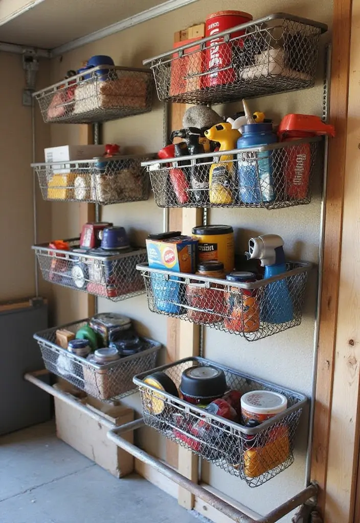 27 Garage Storage Ideas for a Clutter-Free Home 16 27 Garage Storage Ideas for a Clutter-Free Home - 16. Wire Baskets for Quick Access