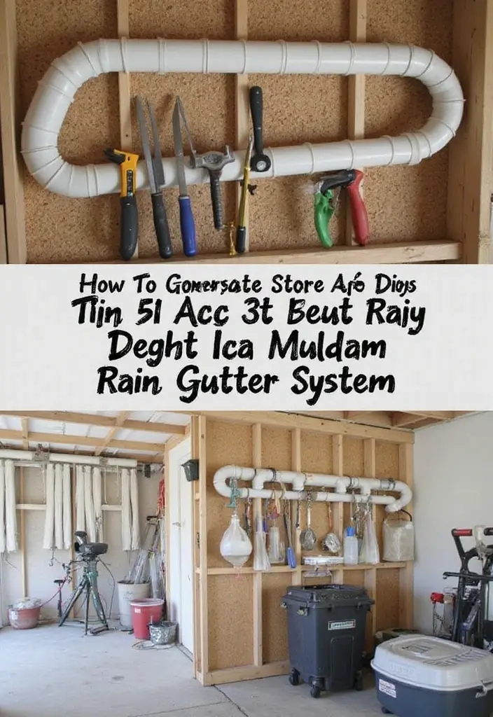 27 Garage Storage Ideas for a Clutter-Free Home 17 27 Garage Storage Ideas for a Clutter-Free Home - 17. Use of Rain Gutters for Small Tool Storage