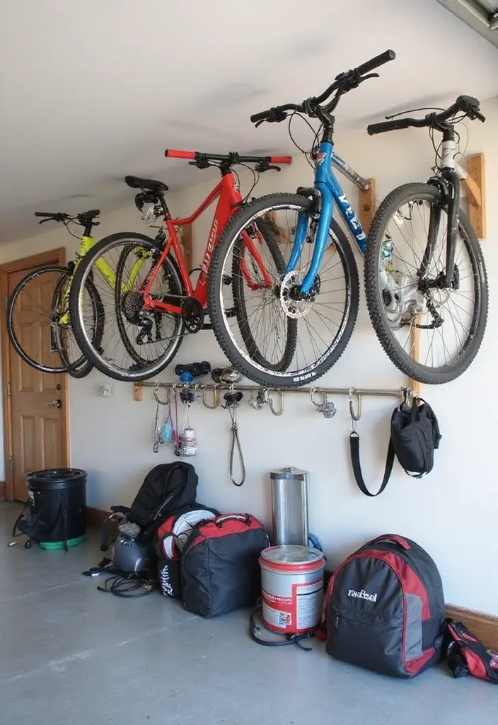 27 Garage Storage Ideas for a Clutter-Free Home 19 27 Garage Storage Ideas for a Clutter-Free Home - 19. Wall-Mounted Bike Storage