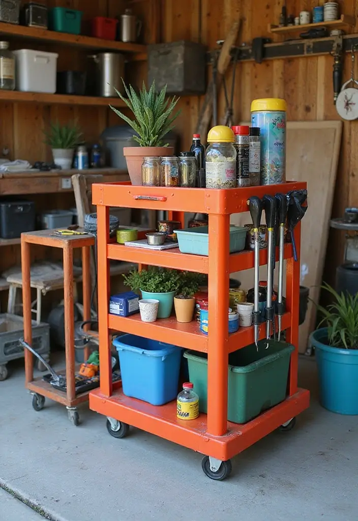 27 Garage Storage Ideas for a Clutter-Free Home 20 27 Garage Storage Ideas for a Clutter-Free Home - 20. Rolling Storage Carts