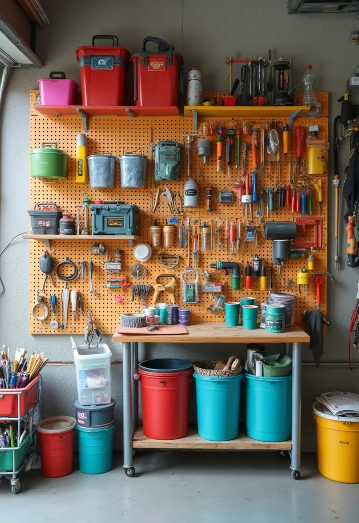 27 Garage Storage Ideas for a Clutter-Free Home 25 27 Garage Storage Ideas for a Clutter-Free Home - 25. Pegboard Craft Storage