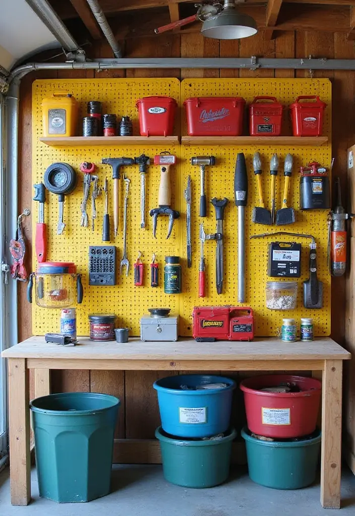 27 Garage Storage Ideas for a Clutter-Free Home 7 27 Garage Storage Ideas for a Clutter-Free Home - 7. Pegboard Organization