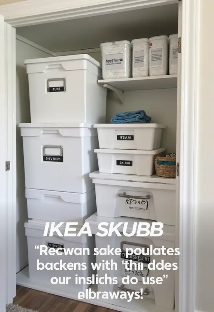 27 IKEA Storage Hacks That Change Everything - 12. Use SKUBB Storage Boxes for Closet Organization