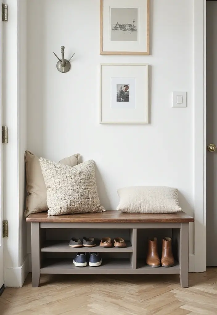 27 IKEA Storage Hacks That Change Everything - 14. HEMNES Storage Benches for Functional Entryways