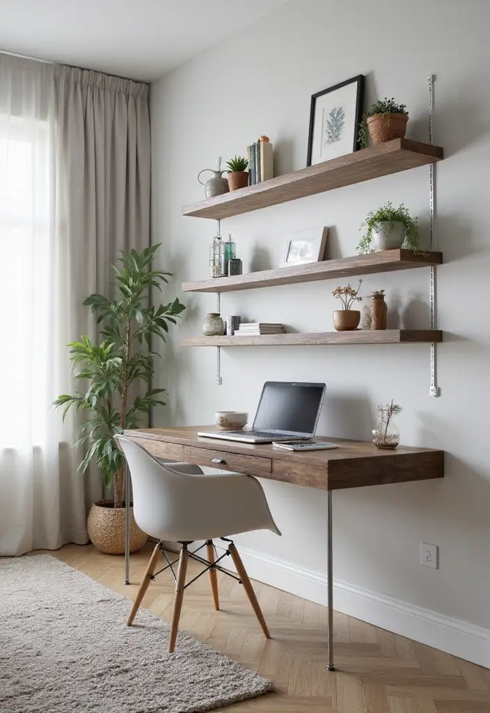 27 IKEA Storage Hacks That Change Everything - 21. Create a Floating Desk with LACK Shelves