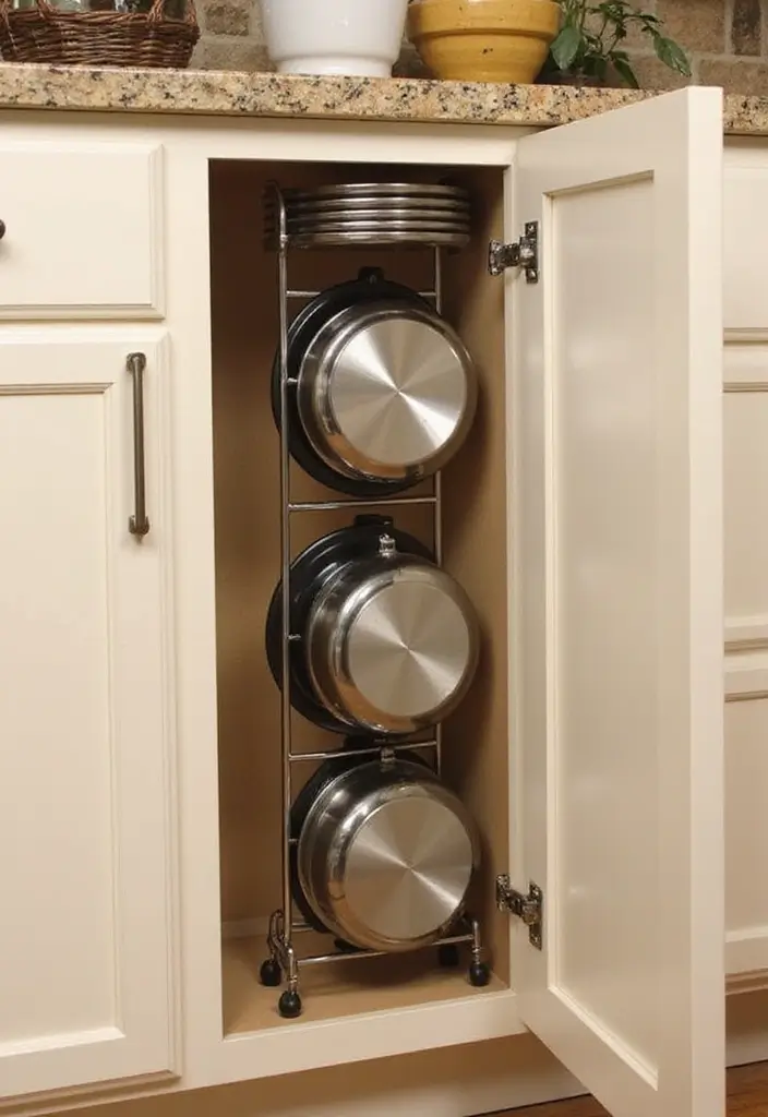27 Kitchen Cabinet Organization Ideas That Make Cooking Easier - 18. Store Lids Vertically