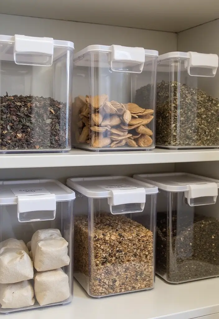 27 Tea Organization Ideas for Every Tea Lover - 14. Clear Acrylic Tea Bins