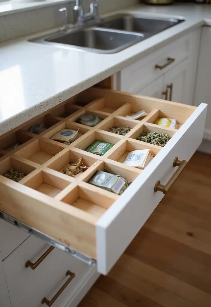 27 Tea Organization Ideas for Every Tea Lover - 7. Drawer Dividers for Tea Bags