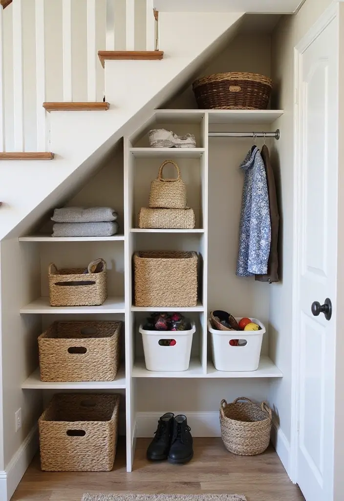 27 Under Stairs Storage Ideas That Maximize Every Inch - 13. Closet Space Utilization