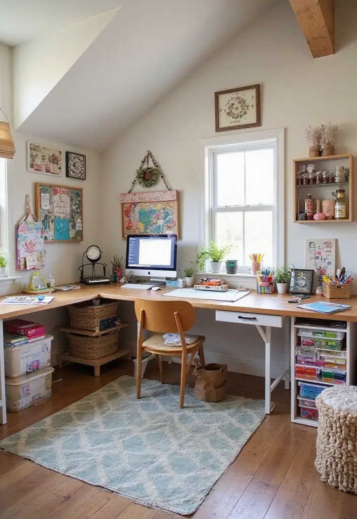 27 Under Stairs Storage Ideas That Maximize Every Inch - 18. DIY Craft Area