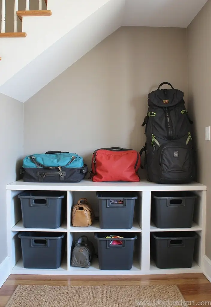 27 Under Stairs Storage Ideas That Maximize Every Inch - 24. Travel Gear Storage