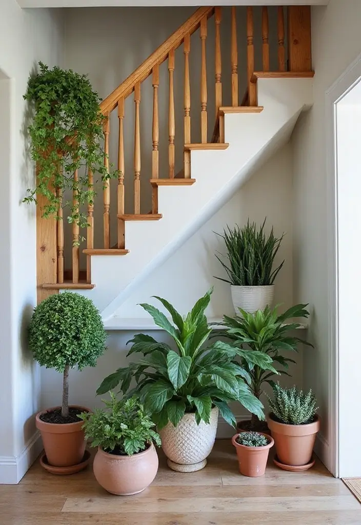 27 Under Stairs Storage Ideas That Maximize Every Inch - 25. Plant Storage