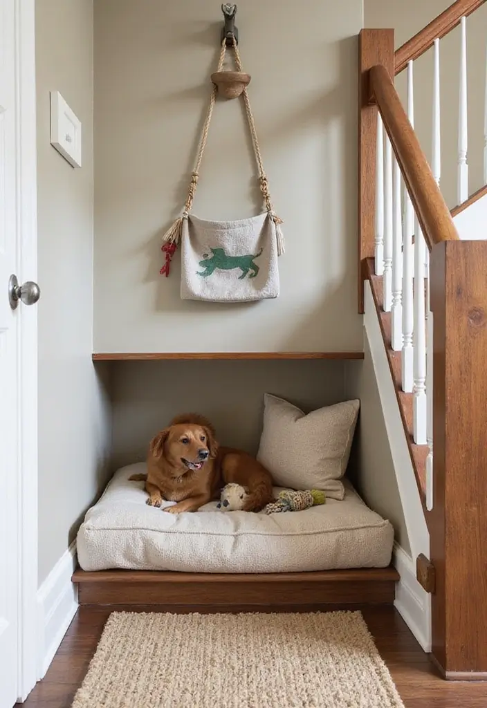 27 Under Stairs Storage Ideas That Maximize Every Inch - 4. Pet Nook