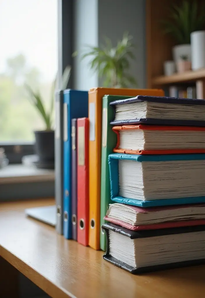 28 Dorm Storage Ideas That Save Space Instantly - 19. Color-Coded Binders