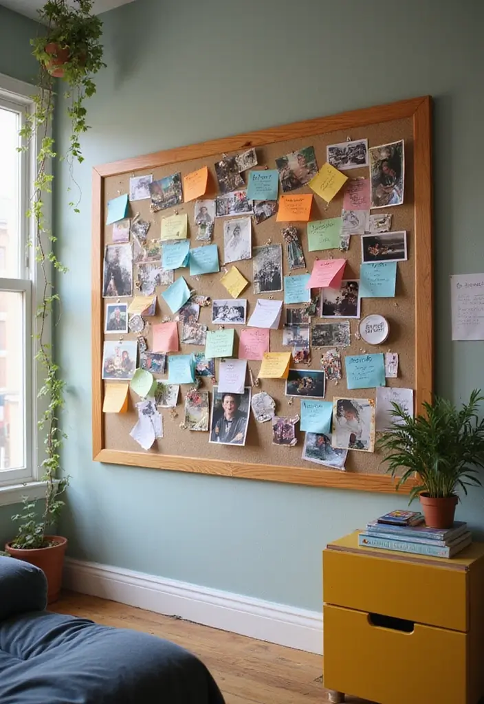 28 Dorm Storage Ideas That Save Space Instantly - 20. Corkboard or Bulletin Board