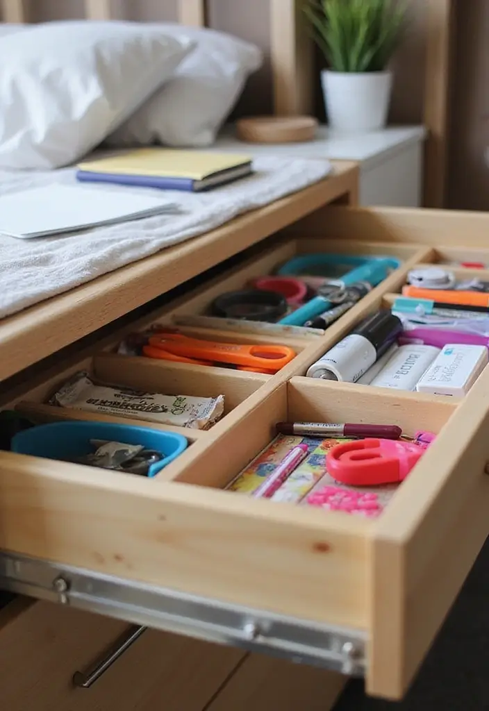 28 Dorm Storage Ideas That Save Space Instantly - 7. Drawer Dividers